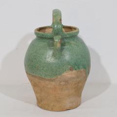 19th Century French Green Glazed Terracotta Jug or Water Cruche - 4116152