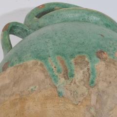 19th Century French Green Glazed Terracotta Jug or Water Cruche - 4116222
