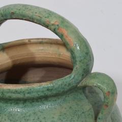 19th Century French Green Glazed Terracotta Jug or Water Cruche - 4116291