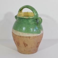 19th Century French Green Glazed Terracotta Jug or Water Cruche - 4116175