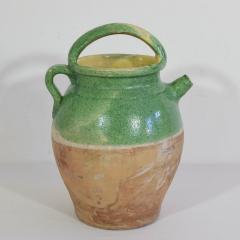 19th Century French Green Glazed Terracotta Jug or Water Cruche - 4116183