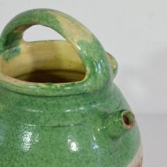 19th Century French Green Glazed Terracotta Jug or Water Cruche - 4116255