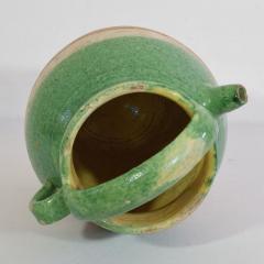 19th Century French Green Glazed Terracotta Jug or Water Cruche - 4116258