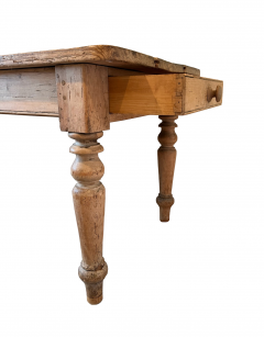 19th Century French Louis Philippe Farm Pine Table - 4755406