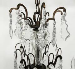 19th Century French Louis XV Style Bronze Chandelier with Cut Crystal - 3516470