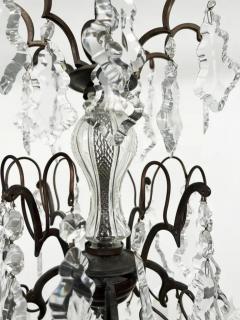19th Century French Louis XV Style Bronze Chandelier with Cut Crystal - 3516558