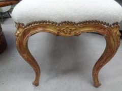 19th Century French Louis XV Style Giltwood Bench - 3762474