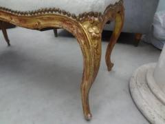 19th Century French Louis XV Style Giltwood Bench - 3762475