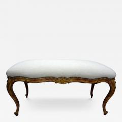 19th Century French Louis XV Style Giltwood Bench - 3763535