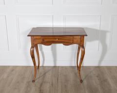 19th Century French Louis XV Walnut Writing Table with Cabriole Legs - 4282263