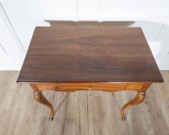 19th Century French Louis XV Walnut Writing Table with Cabriole Legs - 4282270