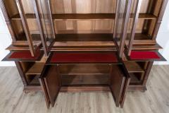 19th Century French Louis XVI Style Walnut 8 Door Bookcase - 4299012