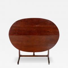 19th Century French Mahogany Winegrower s Tilt Top Table from Burgundy - 4248501