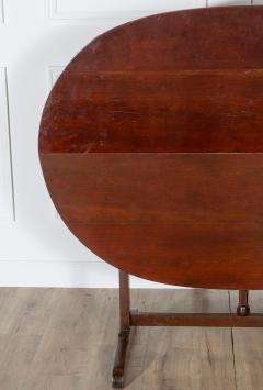 19th Century French Mahogany Winegrower s Tilt Top Table from Burgundy - 4282296