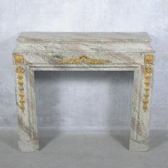 19th Century French Marble Brass Fireplace Restored Elegance for Your Home - 3476628