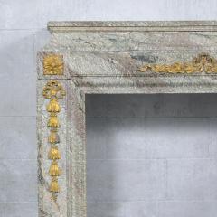 19th Century French Marble Brass Fireplace Restored Elegance for Your Home - 3476629