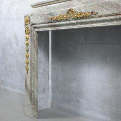 19th Century French Marble Brass Fireplace Restored Elegance for Your Home - 3476636