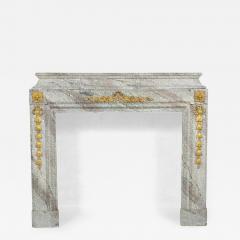 19th Century French Marble Brass Fireplace Restored Elegance for Your Home - 3482323