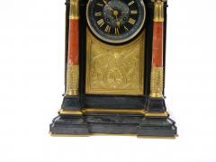 19th Century French Marble Bronze Figural Mantel Clock Signed By Japy Freres - 3282902