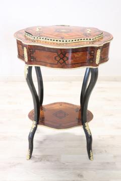 19th Century French Napoleon III Inlaid Wood with Golden Bronzes Planter Table - 2844994