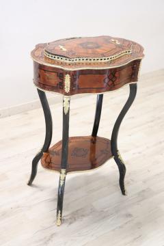 19th Century French Napoleon III Inlaid Wood with Golden Bronzes Planter Table - 2844997