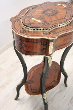 19th Century French Napoleon III Inlaid Wood with Golden Bronzes Planter Table - 2845004