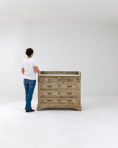 19th Century French Oak Drawer Chest with Marble Top - 3472070