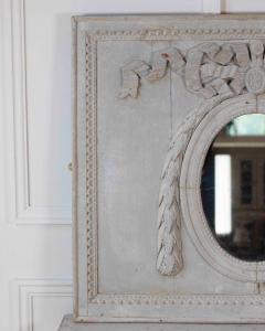 19th Century French Painted Boiserie Panel with Original Mirror Plate - 4736966