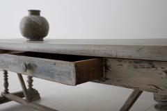 19th Century French Painted Monastery Trestle Table - 668852