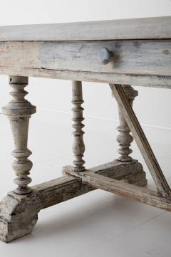 19th Century French Painted Monastery Trestle Table - 668854