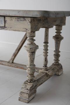19th Century French Painted Monastery Trestle Table - 668855
