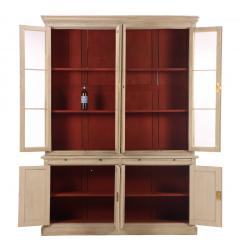 19th Century French Painted Two Piece Bookcase Cabinet - 4740626