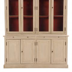 19th Century French Painted Two Piece Bookcase Cabinet - 4740628