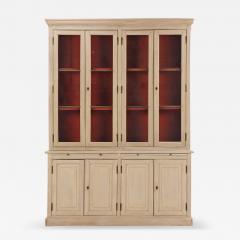 19th Century French Painted Two Piece Bookcase Cabinet - 4740673