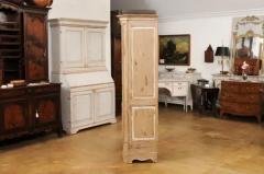 19th Century French Painted Vitrine Cabinet with Bonnet Top and Glass Door - 3592587
