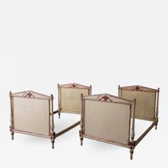 19th Century French Pair Of Directoire Style Twin Bed Frames In Original Paint - 651054