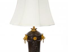 19th Century French Patinated and Gilt Bronze Urn Shape Table Lamps circa 1855 - 4795866