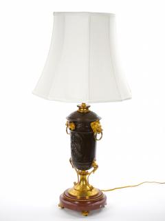 19th Century French Patinated and Gilt Bronze Urn Shape Table Lamps circa 1855 - 4795873