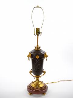19th Century French Patinated and Gilt Bronze Urn Shape Table Lamps circa 1855 - 4795875
