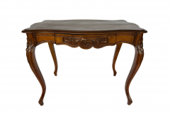 19th Century French Provincial Louis XV Style Walnut Middle Table - 4742794