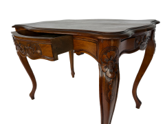 19th Century French Provincial Louis XV Style Walnut Middle Table - 4742795