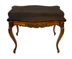 19th Century French Provincial Louis XV Style Walnut Middle Table - 4745639