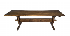 19th Century French Provincial Trestle Dining Table - 4752105