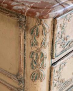19th Century French Transition Style Half Chest of Drawers with Marble Top - 4481057