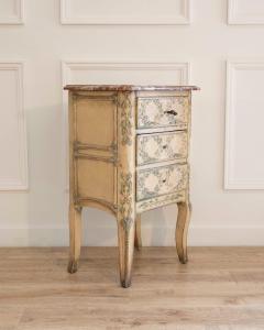 19th Century French Transition Style Half Chest of Drawers with Marble Top - 4481059