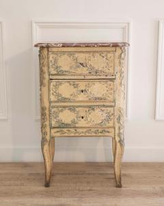 19th Century French Transition Style Half Chest of Drawers with Marble Top - 4481083