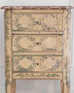 19th Century French Transition Style Half Chest of Drawers with Marble Top - 4481092