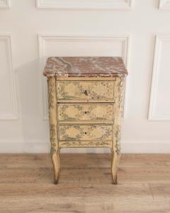 19th Century French Transition Style Half Chest of Drawers with Marble Top - 4481111