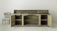 19th Century French Two Part Painted Dry Bar With Zinc Top - 758335