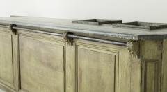 19th Century French Two Part Painted Dry Bar With Zinc Top - 758337